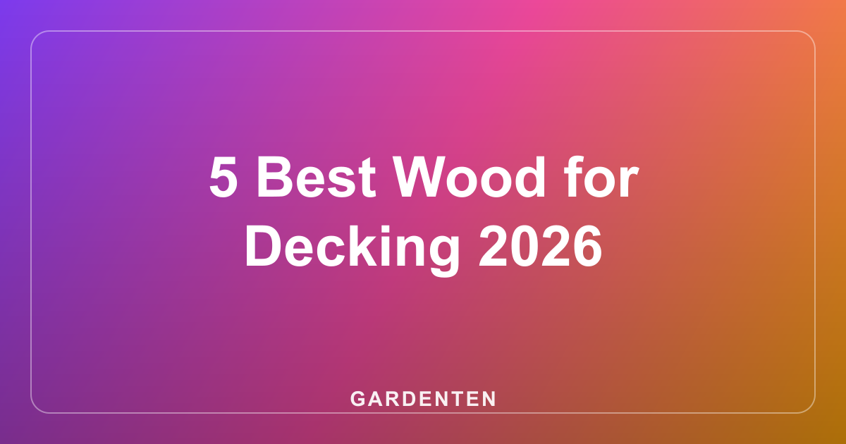 5 Best Wood for Decking 2026