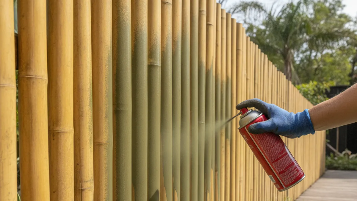 Bamboo Fence Spray Painting Mistakes Most DIYers Make