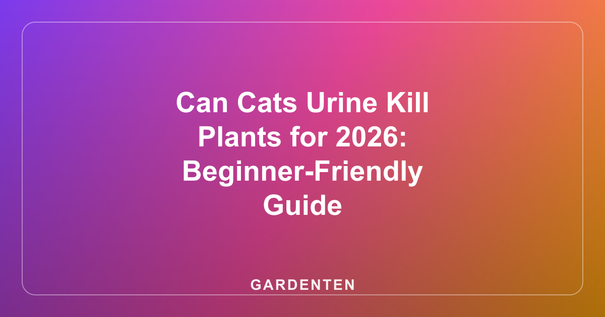 Can Cats Urine Kill Plants for 2026: Beginner-Friendly Guide