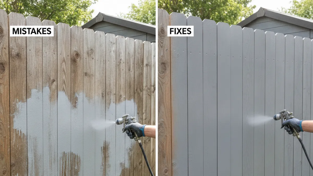 Common Fence Spray Painting Mistakes and How to Fix Them