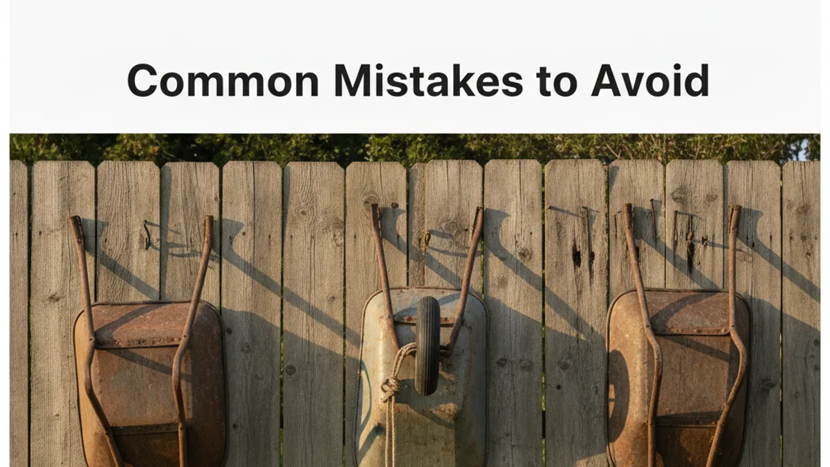 Common Mistakes to Avoid When Hanging a Wheelbarrow