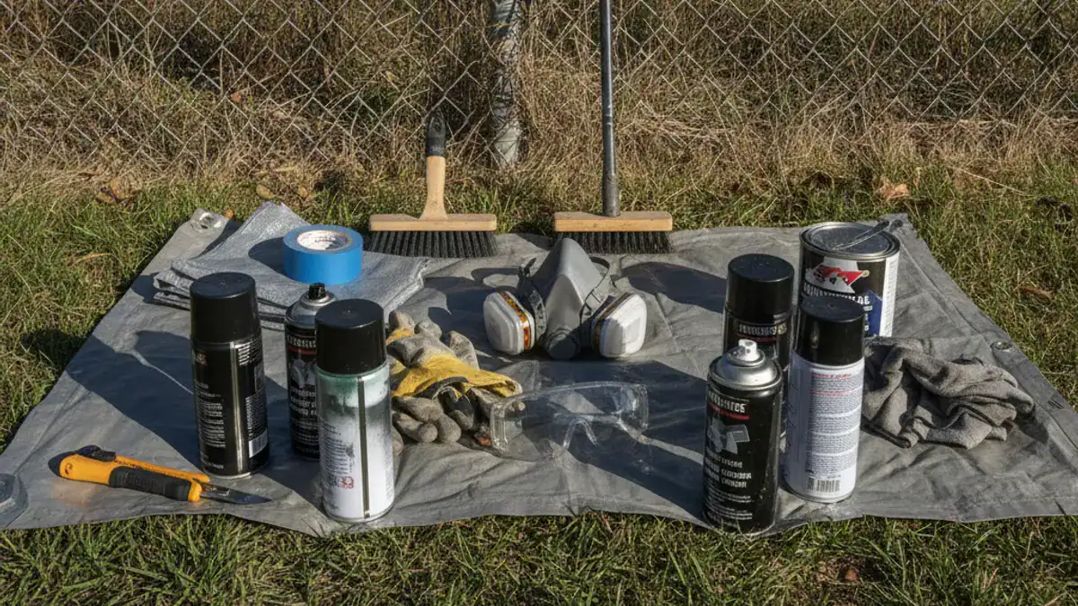 Essential Tools and Supplies for Spray Painting Metal Fences
