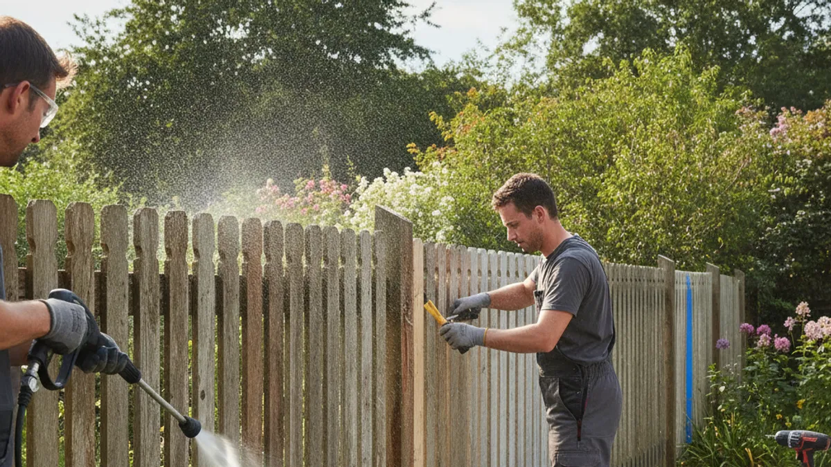 Getting Your Fence Ready for Spray Painting: Cleaning, Repair, and Masking