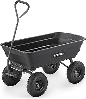 Gorilla Carts Poly Garden Dump Cart