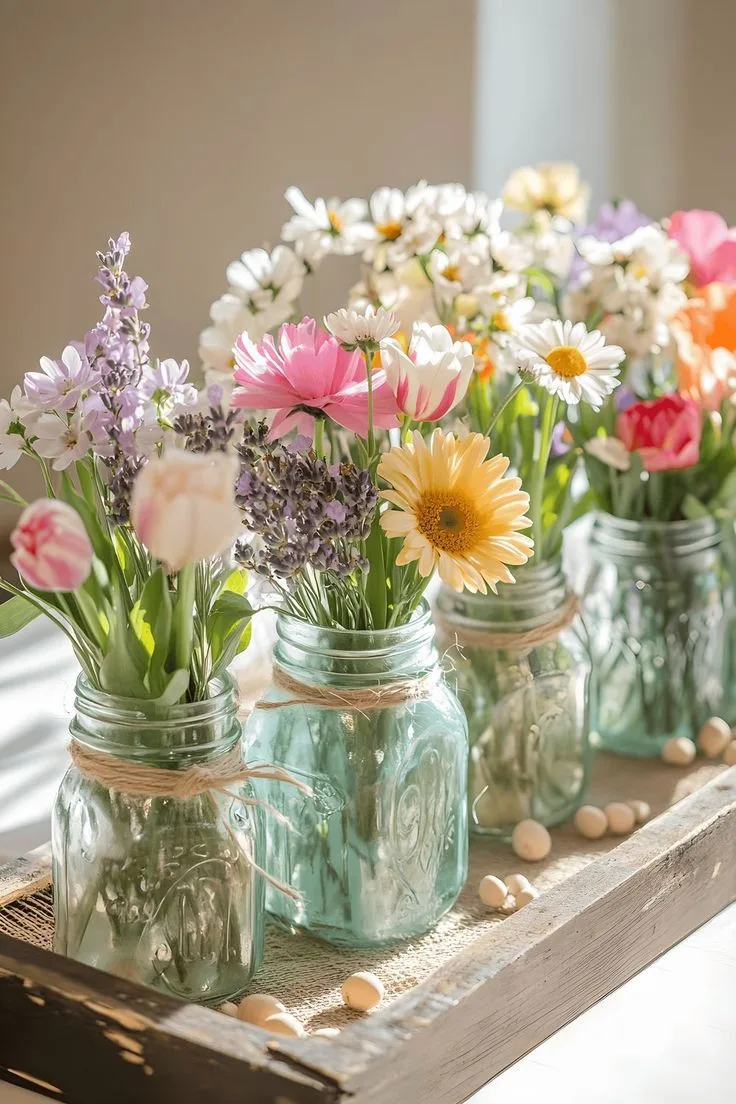 Paper daffodil centerpiece