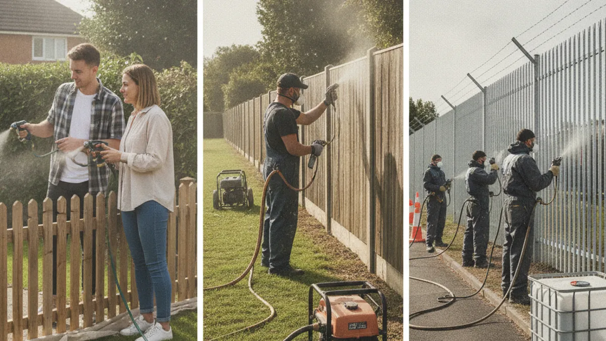 Real-World Fence Spray Painting Cost Scenarios