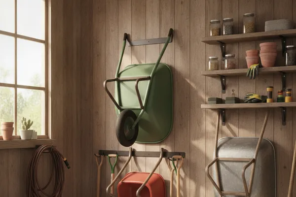 Space-Saving Wheelbarrow Storage Strategies