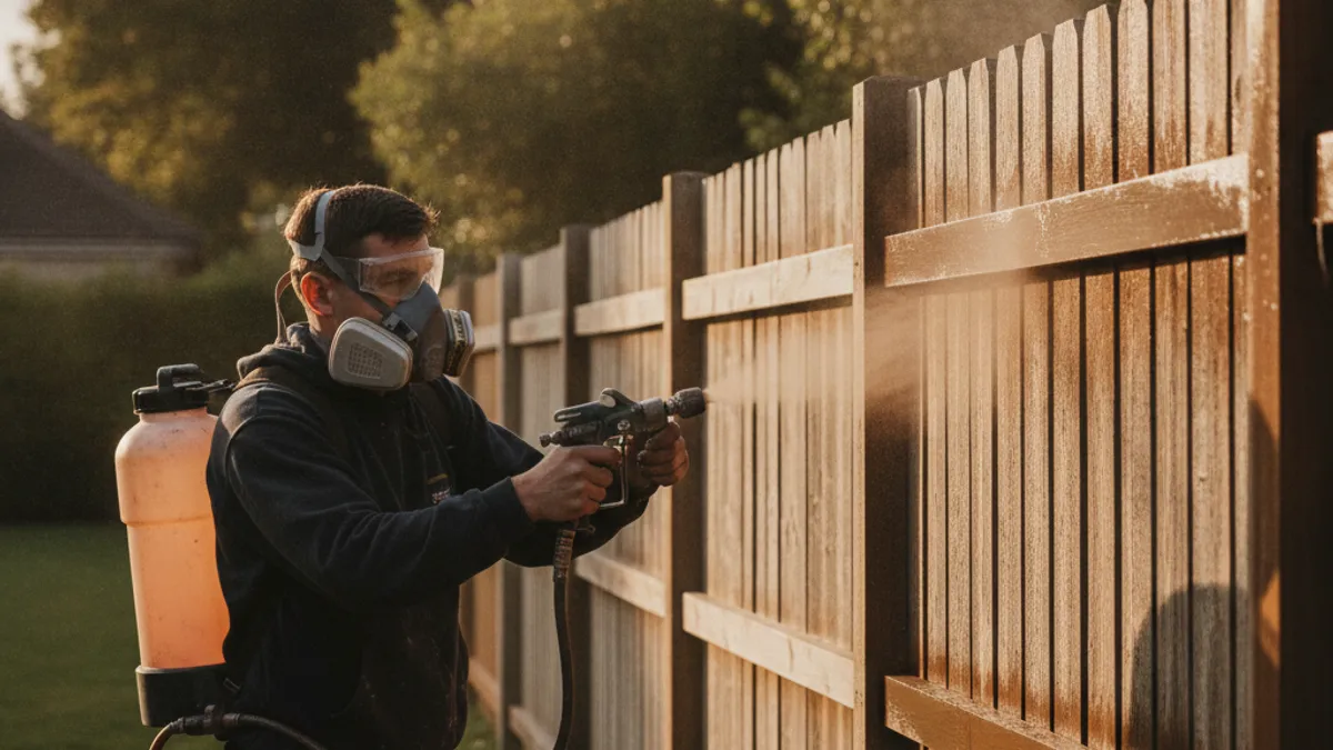 Spraying Fence Stain: The Need for Speed and Coverage