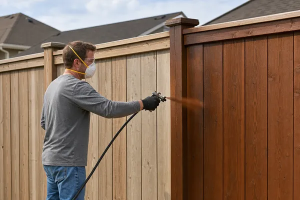 Spraying Fence Stain: The Speed Demon