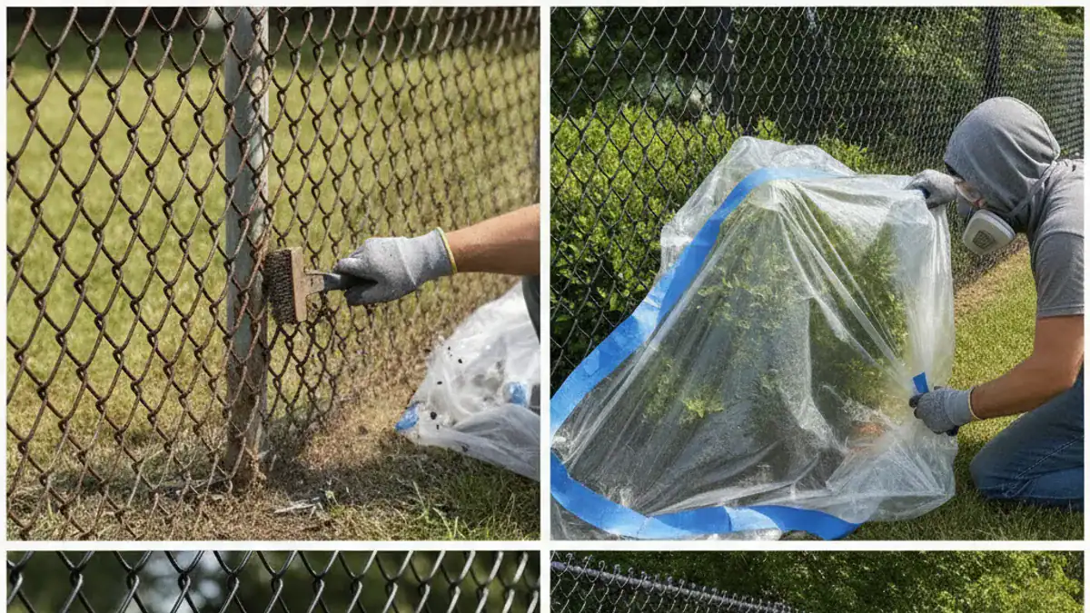 Step-by-Step: How to Spray Paint Your Chain Link Fence