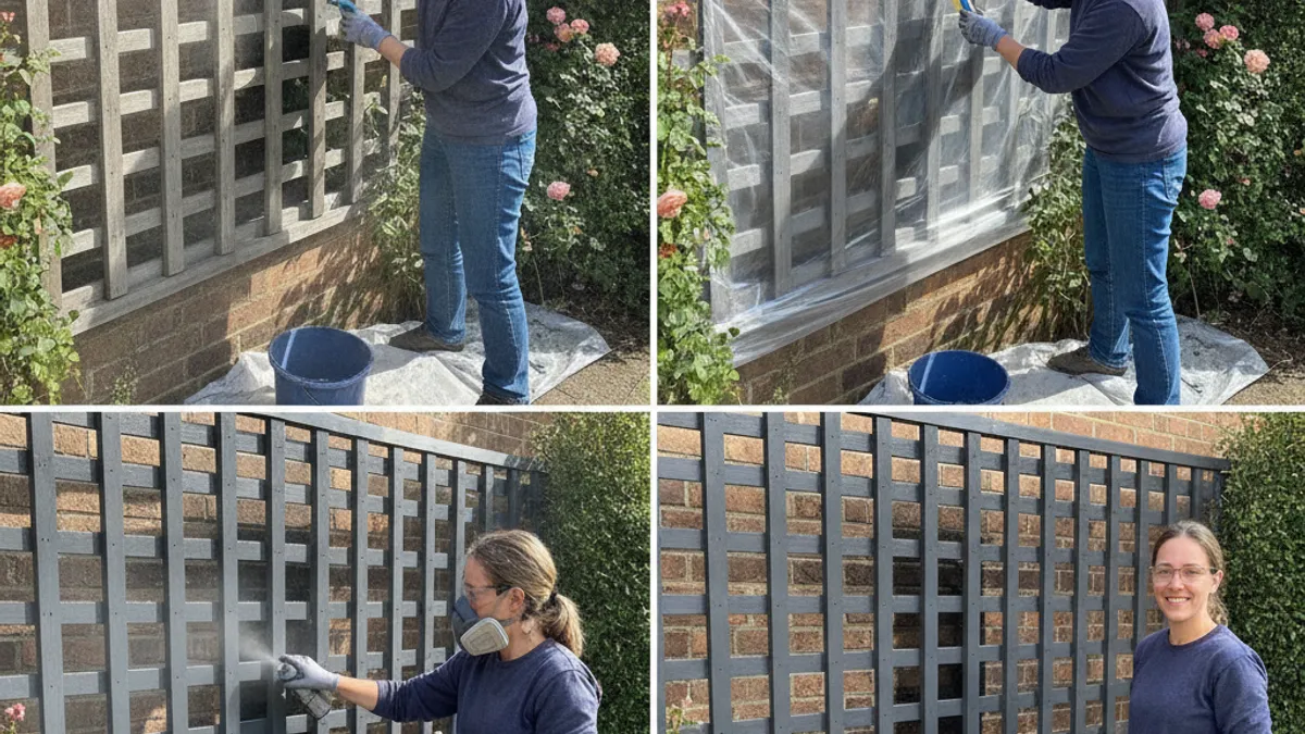 Step-by-Step: How to Spray Paint Your Trellis Fence