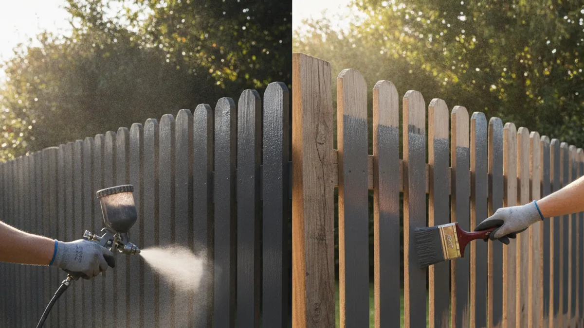 Weighing the Pros and Cons: Spraying vs. Brushing Your Fence
