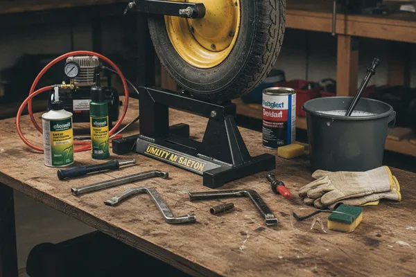 What You Need to Change a Tubeless Wheelbarrow Tire Tools & Supplies