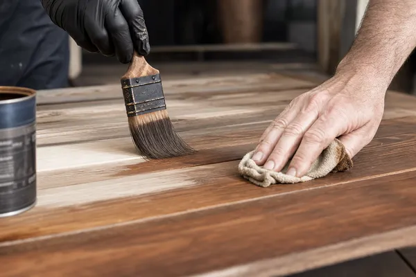 When to Grab a Brush vs. a Rag for Staining Wood