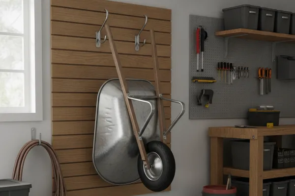 Why Hang Your Wheelbarrow? Clearing Up Floor Space & More