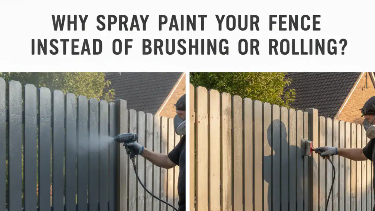 Why Spray Paint Your Fence Instead of Brushing or Rolling?