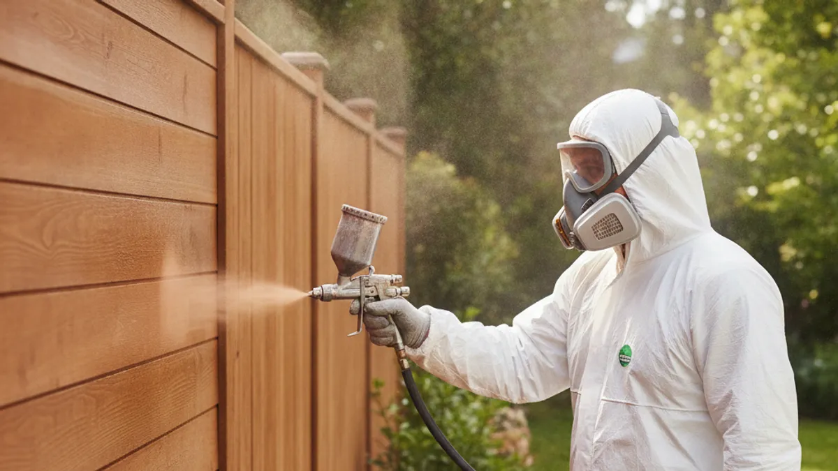 Why Spraying Cedar Fence Stain Makes Sense