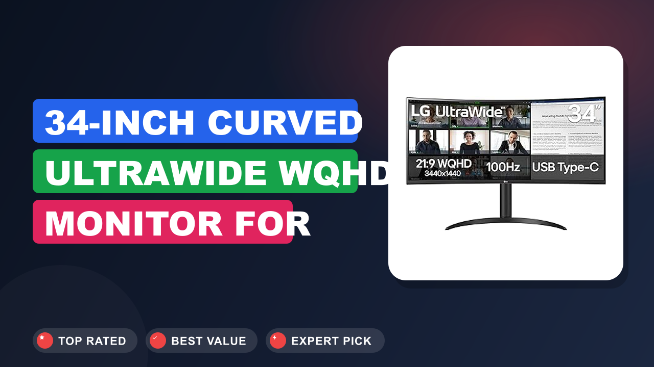 34-Inch Curved UltraWide WQHD Monitor for Work & Play
