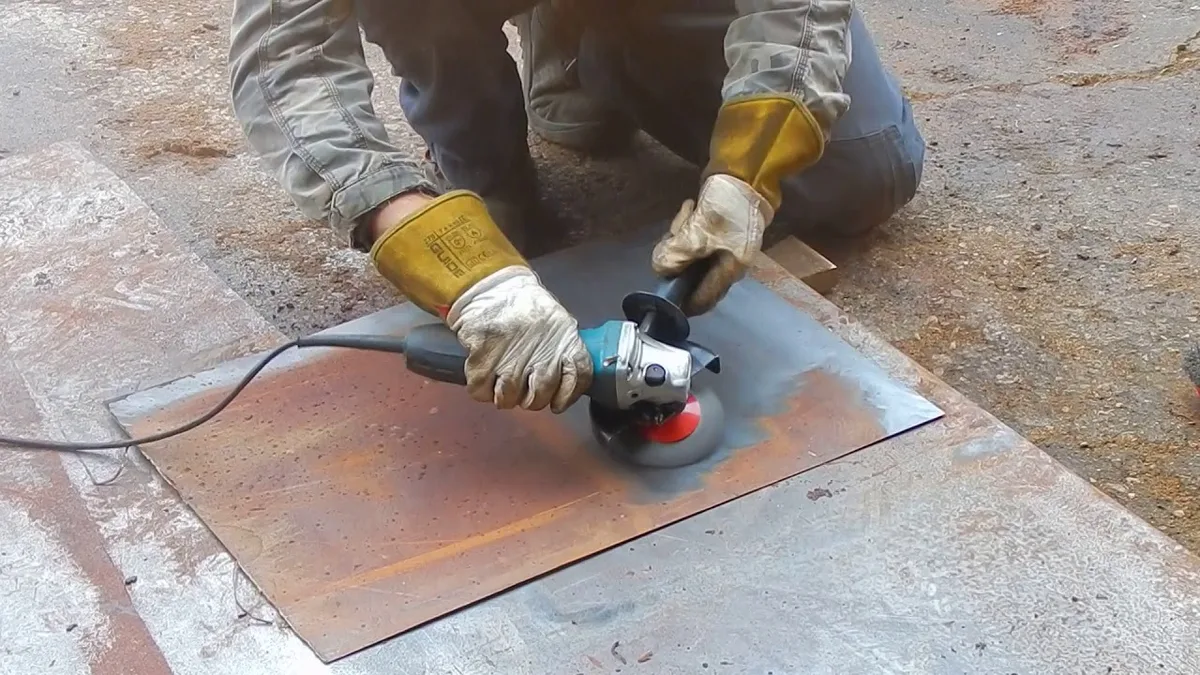 angle grinder with flap disc