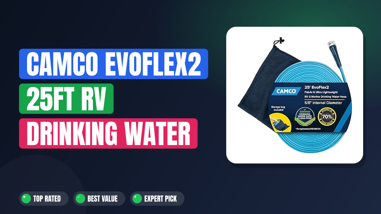 Camco EvoFlex2 25ft RV Drinking Water Hose – Safe & Flexible