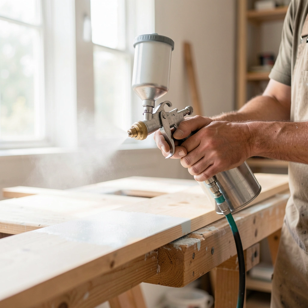 How to use paint sprayer on wood?