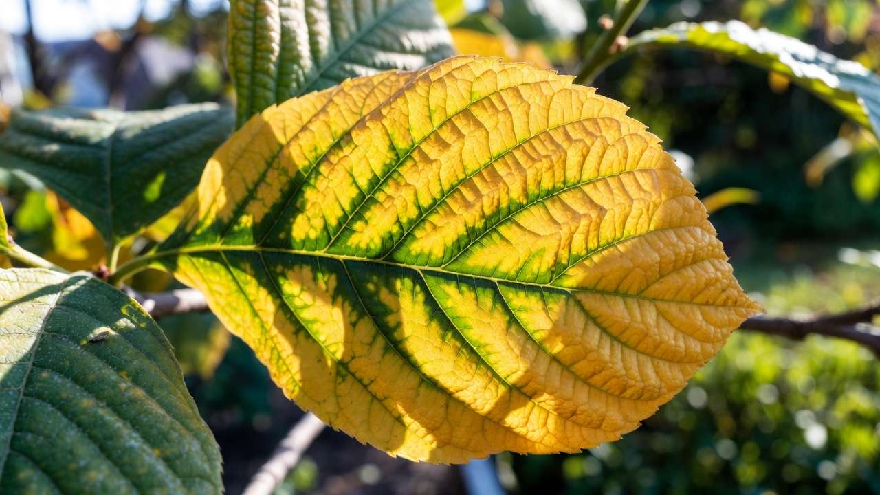 interveinal chlorosis