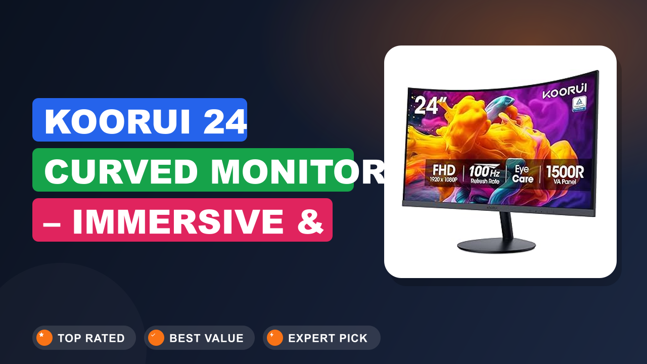 KOORUI 24 Curved Monitor – Immersive & Affordable
