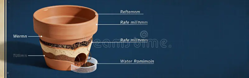 pot with drainage layer