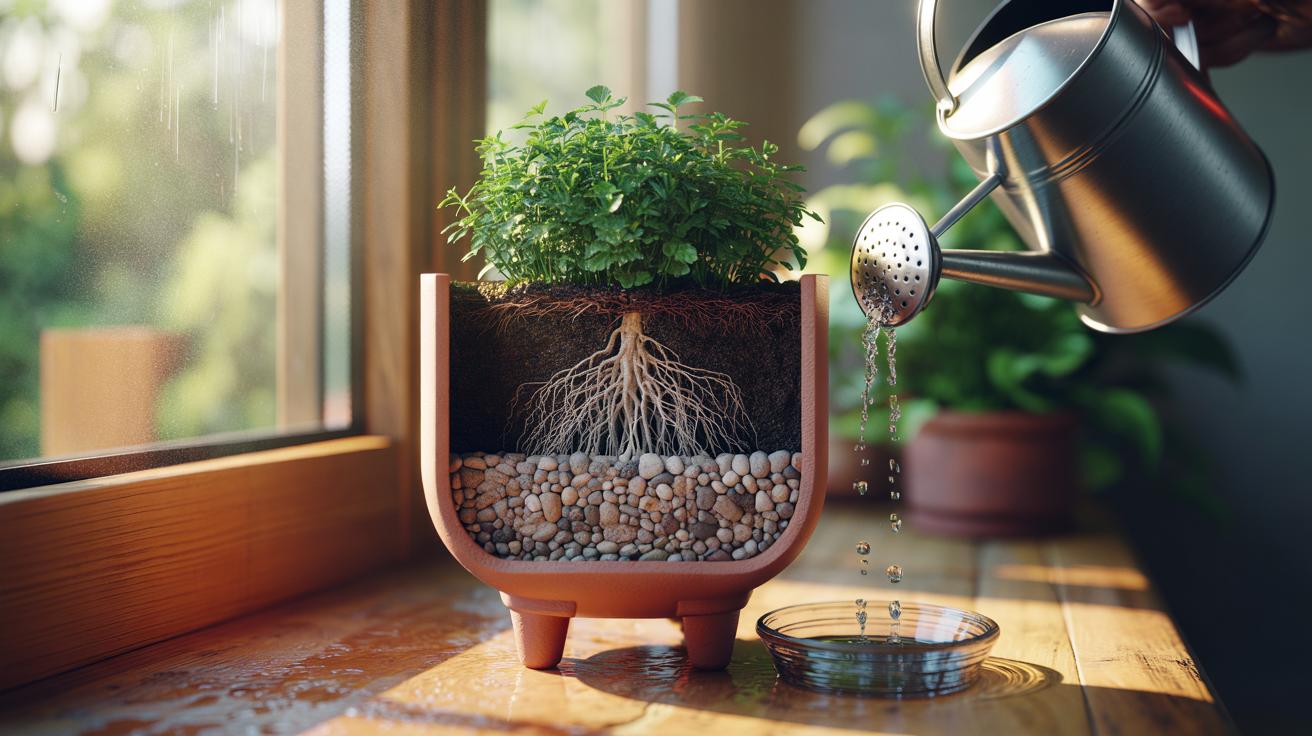 potting mix and drainage