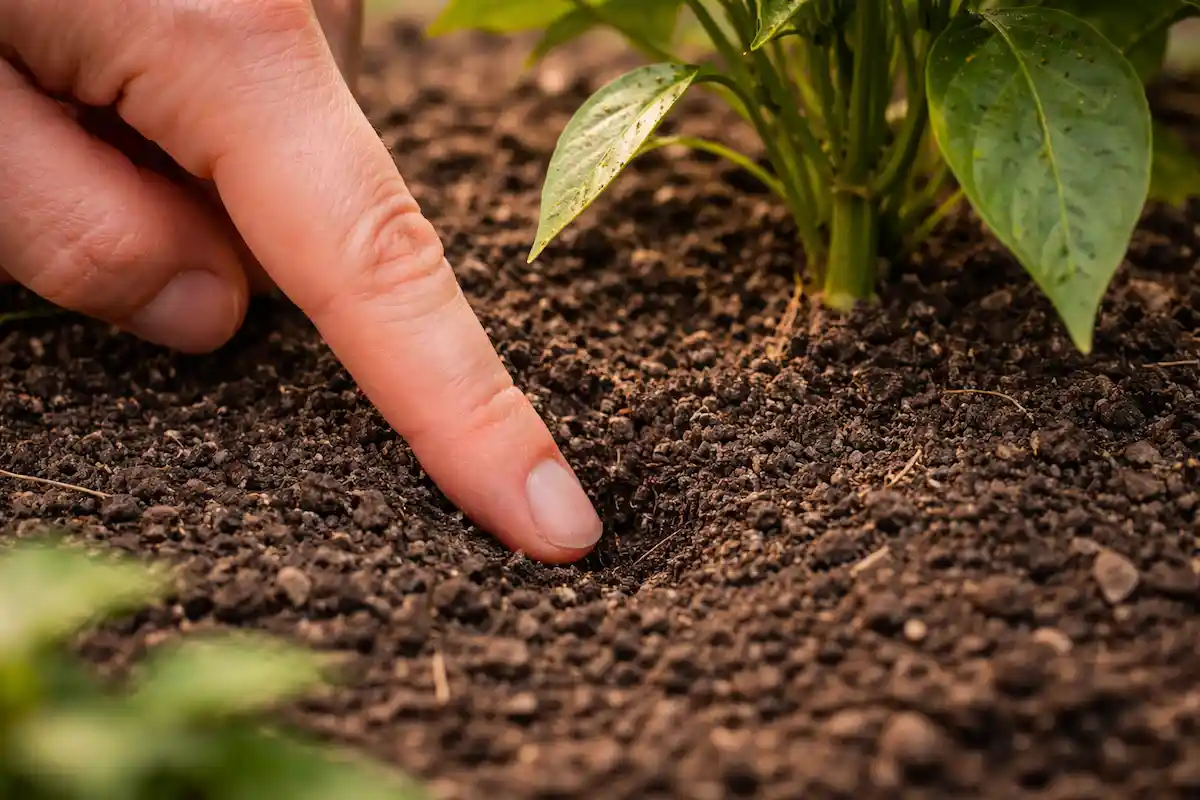 soil moisture test finger method