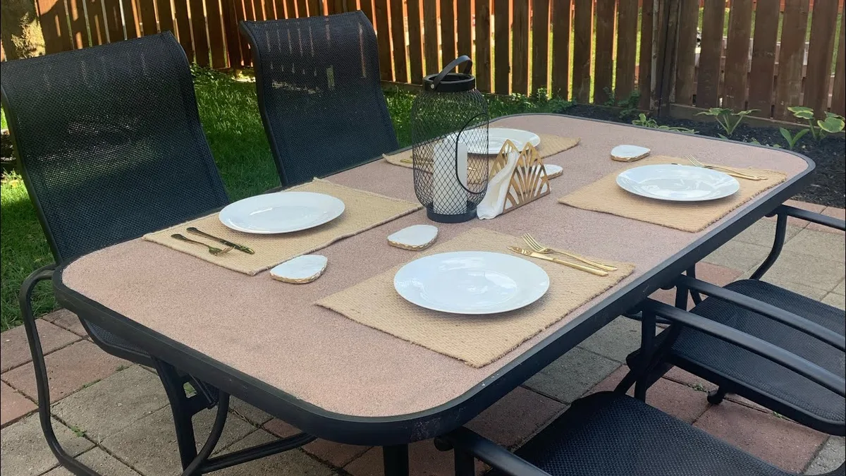 spray painting metal furniture
