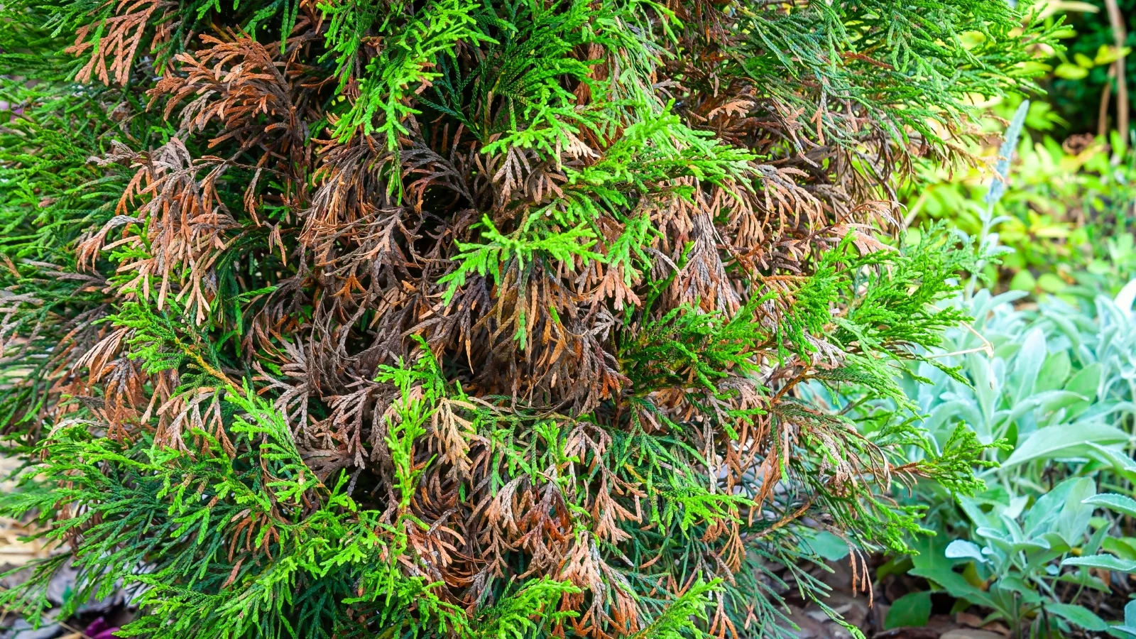 winter burn vs fungal blight arborvitae