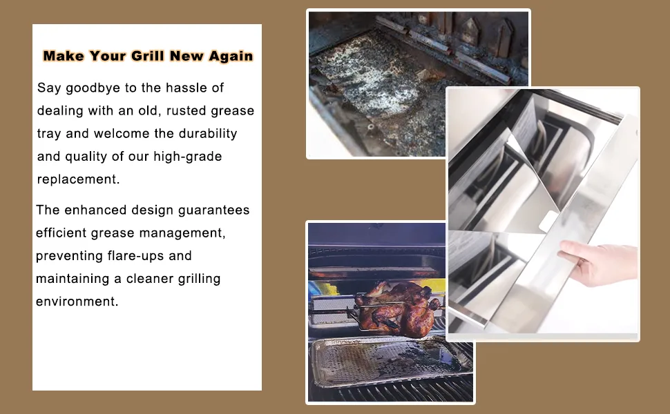 dirty grill drip pan