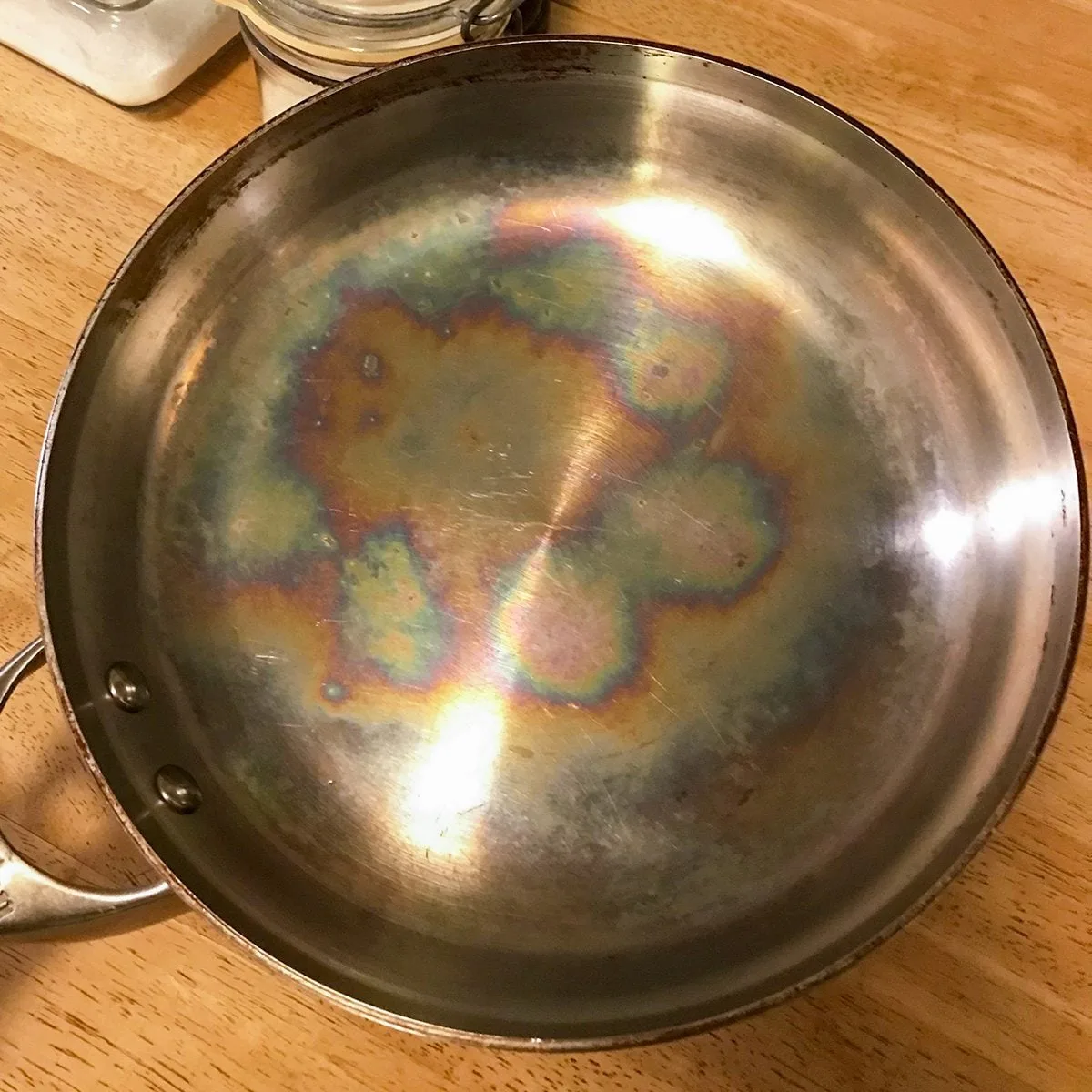 stainless steel grill lid heat bluing